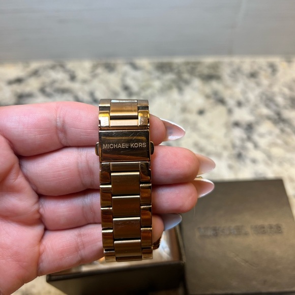 Michael Kors Rose Gold Chronograph Watch - Picture 3 of 5